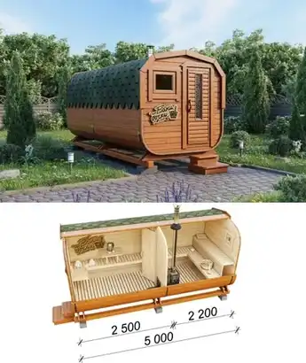 Баня квадробочка Супер-люкс вход с торца