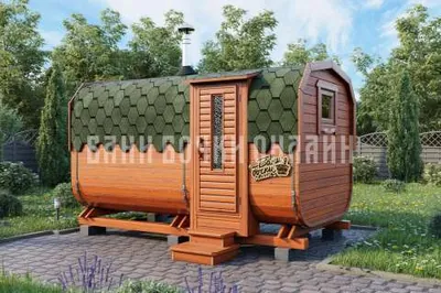 Баня квадробочка Люкс вход с боку