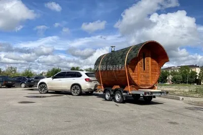 ✅ Мобильная баня на прицепе