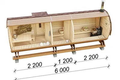 Баня бочка Супер-люкс 2