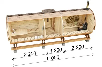 Баня бочка Супер-люкс 3