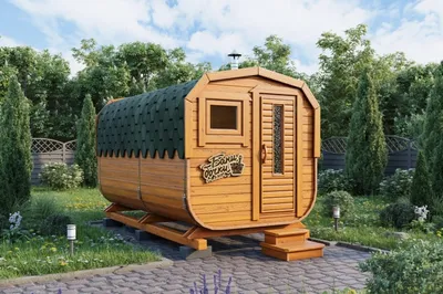 Баня квадробочка Люкс вход с торца