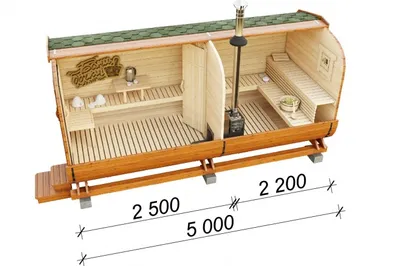 Баня квадробочка Супер-люкс вход с торца