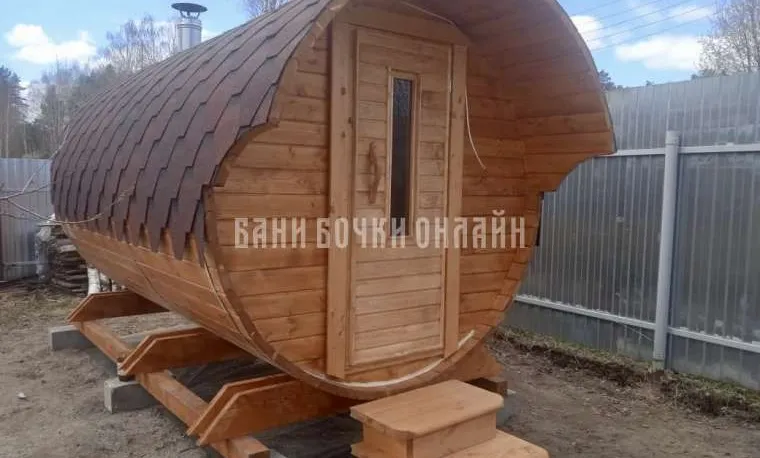 БАНЯ БОЧКА "СТАНДАРТ С КОЗЫРЬКОМ" #295 БАНЯ БОЧКА "СТАНДАРТ С КОЗЫРЬКОМ" #295