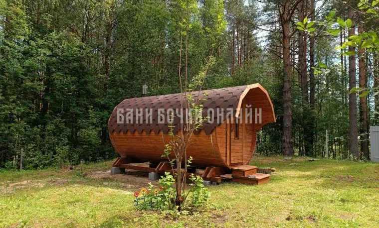 Баня Бочка Люкс С Козырьком #340