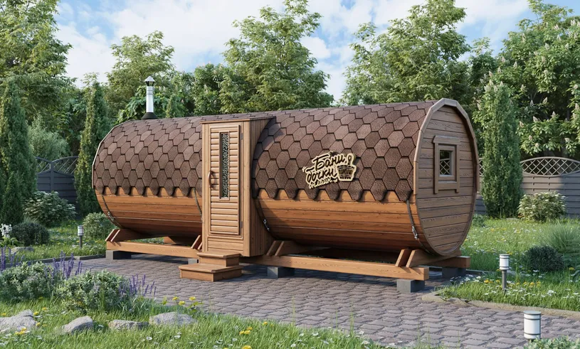 Баня бочка Супер-люкс 3
