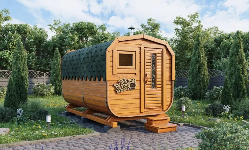 Баня квадробочка Люкс вход с торца Баня квадробочка Люкс вход с торца